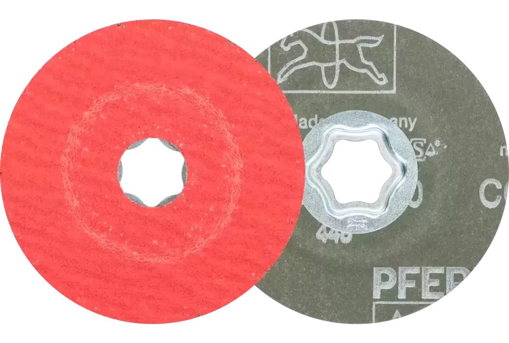 Tarcza fibrowa z ziarnem ceramicznym COMBICLICK Ø100 mm CO-COOL50 do stali szlachetnej 1
