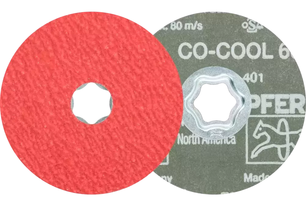 Tarcza fibrowa z ziarnem ceramicznym COMBICLICK Ø100 mm CO-COOL60 do stali szlachetnej 1