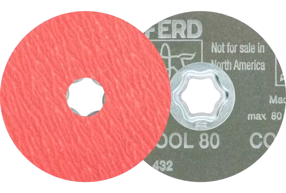 Tarcza fibrowa z ziarnem ceramicznym COMBICLICK Ø100 mm CO-COOL80 do stali szlachetnej 1