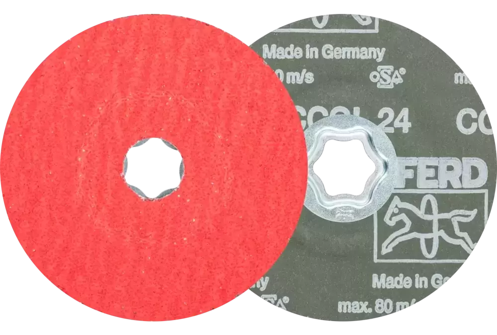 Tarcza fibrowa z ziarnem ceramicznym COMBICLICK Ø 115 mm CO-COOL24 do stali szlachetnej 1