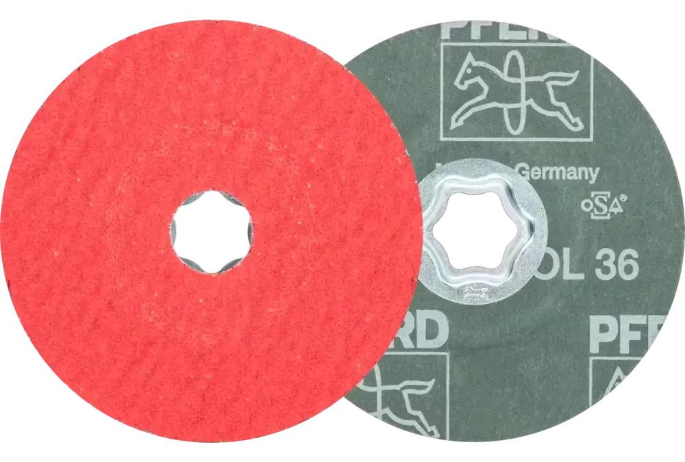 Tarcza fibrowa z ziarnem ceramicznym COMBICLICK Ø 115 mm CO-COOL36 do stali szlachetnej 1