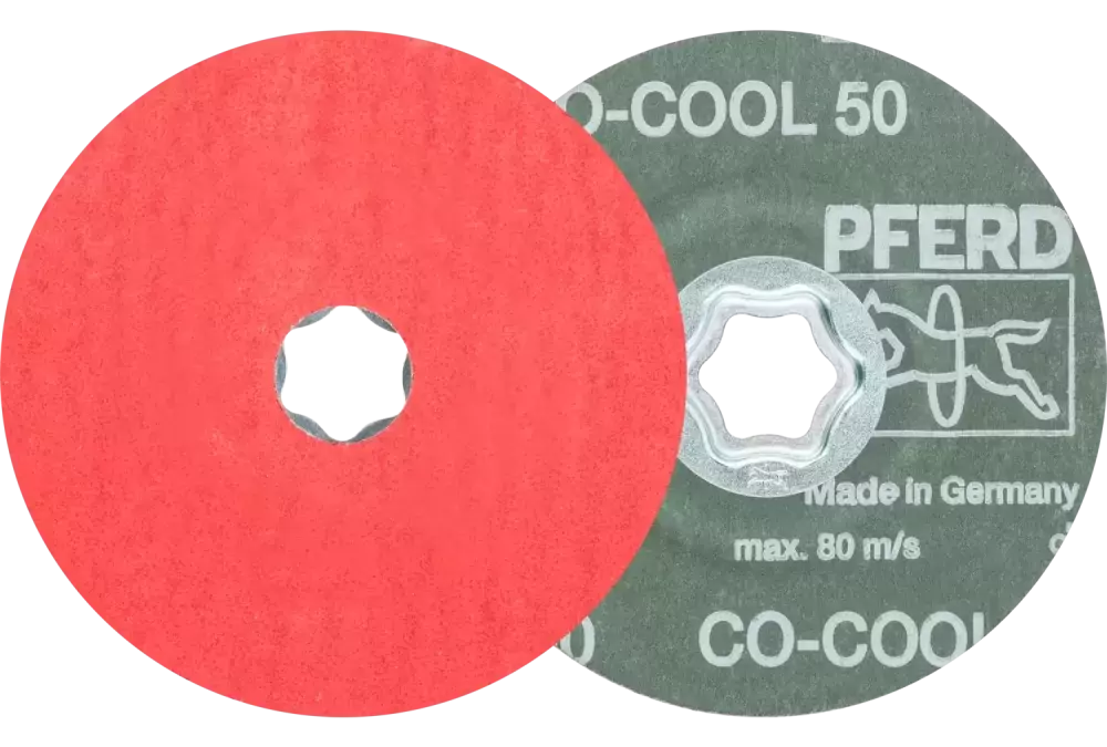 Tarcza fibrowa z ziarnem ceramicznym COMBICLICK Ø 115 mm CO-COOL50 do stali szlachetnej 1