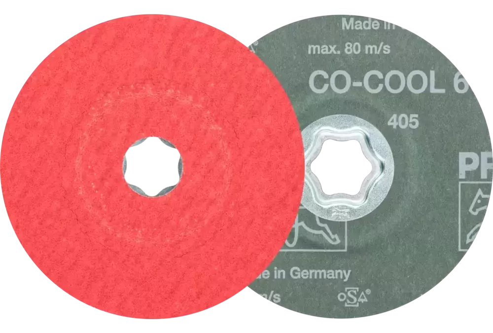 Tarcza fibrowa z ziarnem ceramicznym COMBICLICK Ø 115 mm CO-COOL60 do stali szlachetnej 1