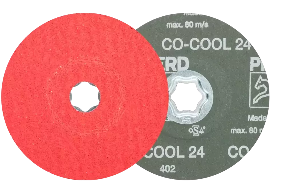 Tarcza fibrowa z ziarnem ceramicznym COMBICLICK Ø 125 mm CO-COOL24 do stali szlachetnej 1