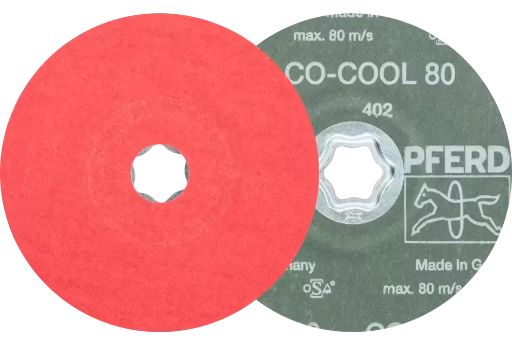 Tarcza fibrowa z ziarnem ceramicznym COMBICLICK Ø 125 mm CO-COOL80 do stali szlachetnej 1