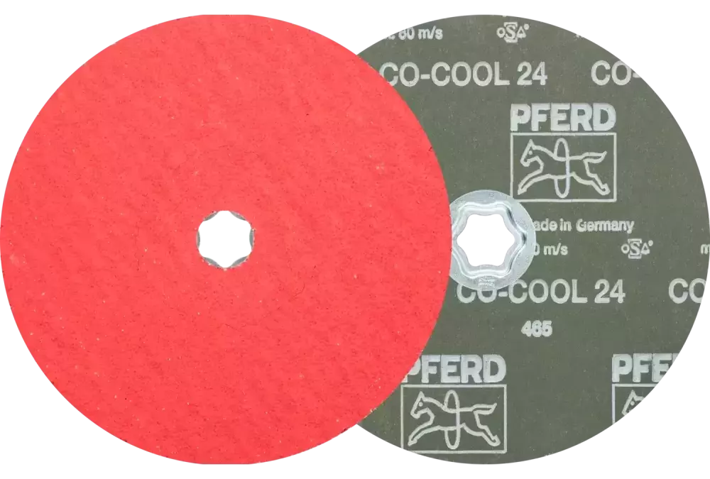 Tarcza fibrowa z ziarnem ceramicznym COMBICLICK Ø 180 mm CO-COOL24 do stali szlachetnej 1