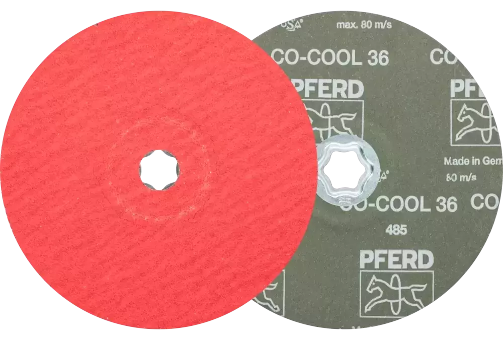 Tarcza fibrowa z ziarnem ceramicznym COMBICLICK Ø 180 mm CO-COOL36 do stali szlachetnej 1