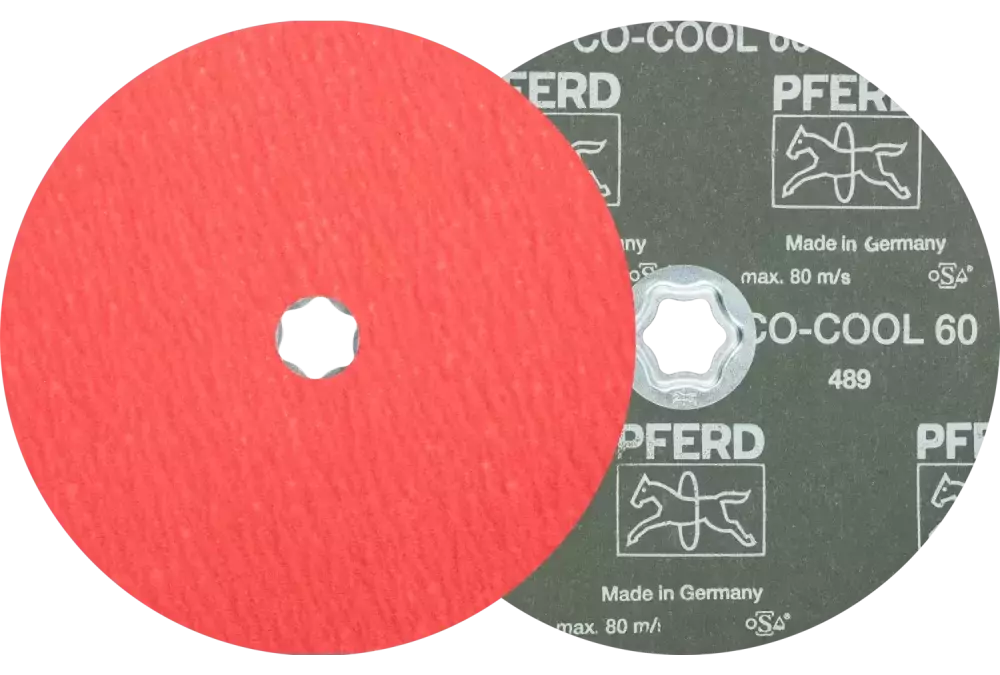 Tarcza fibrowa z ziarnem ceramicznym COMBICLICK Ø 180 mm CO-COOL60 do stali szlachetnej 1