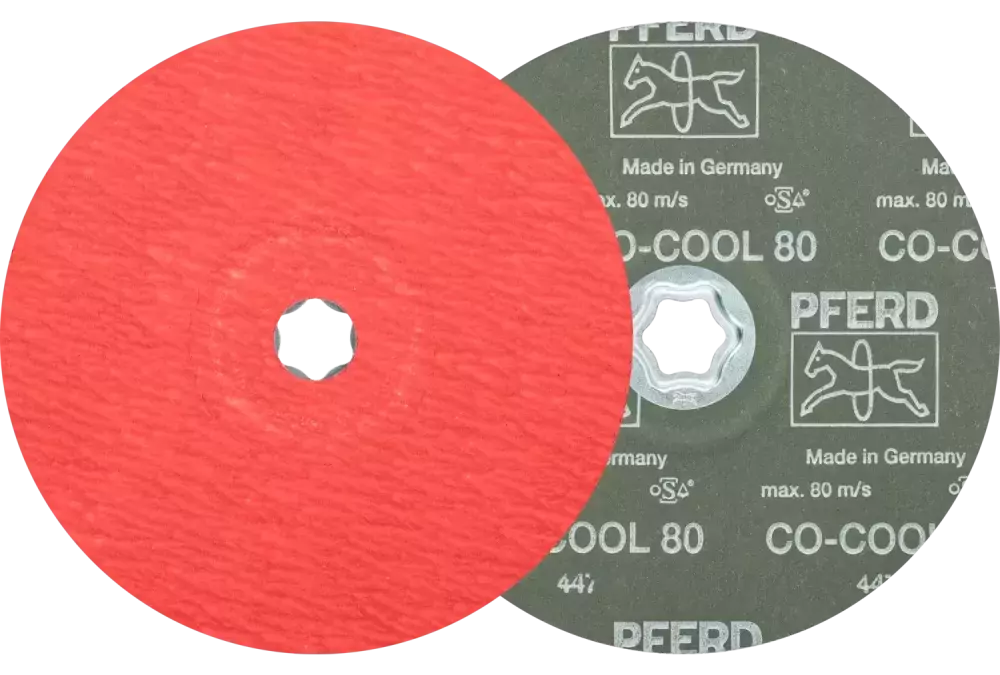 Tarcza fibrowa z ziarnem ceramicznym COMBICLICK Ø 180 mm CO-COOL80 do stali szlachetnej 1