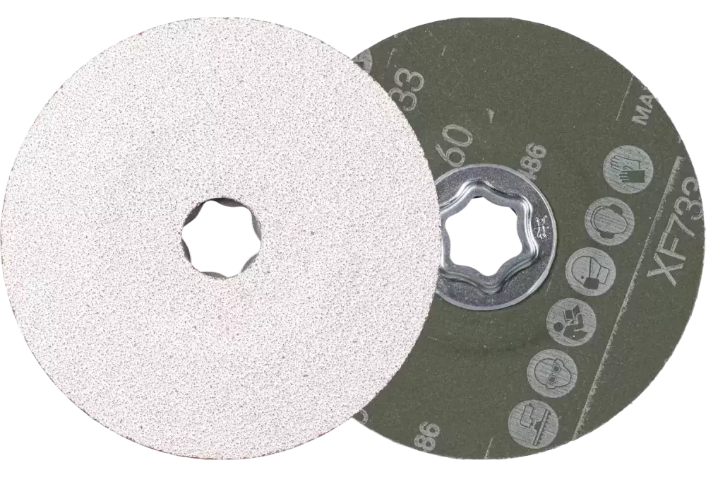 Tarcza fibrowa z ziarnem ceramicznym COMBICLICK Ø 125 mm CO-ALU60 do miękkich metali nieżelaznych 1