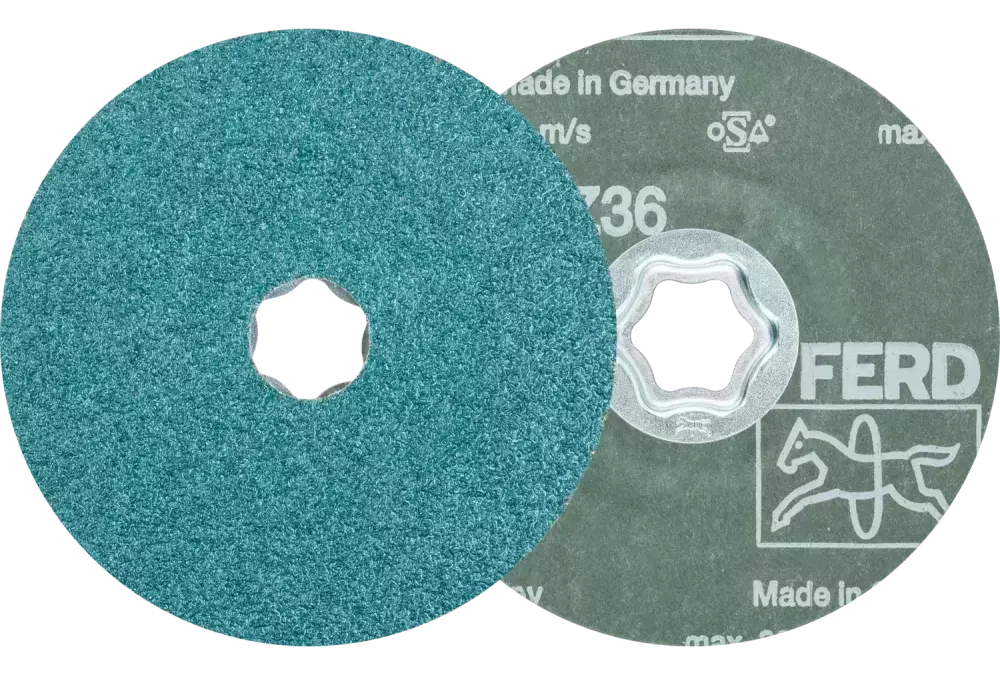 Tarcza włókninowa cyrkon COMBICLICK Ø115 mm Z36 do szlifu zgrubnego na stali 1