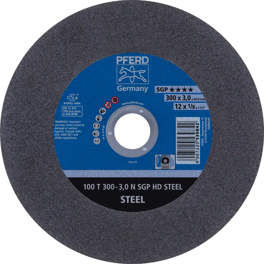 Tarcza do cięcia metalu 300x3x40 SGP HD STEEL płaska miękka Pferd 66323195 1