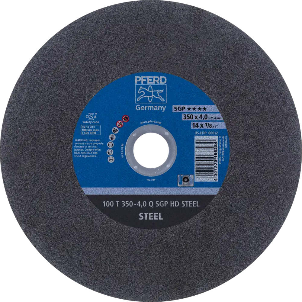 Tarcza do cięcia metalu 350x4,2x25,4 SGP HD STEEL średnio twarda płaska Pferd 66323625 1