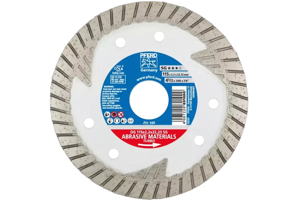 Diamentowa ściernica do przecinania DG 115 x 2,2 x 22,23 mm SG do cięcia kamienia/betonu, wysoka jakość cięcia 1