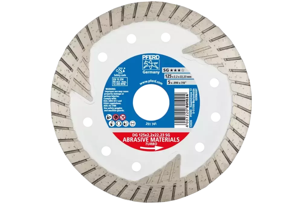 Diamentowa ściernica do przecinania DG 125 × 2,2 × 22,23 mm SG do cięcia kamienia/betonu, wysoka jakość cięcia 1