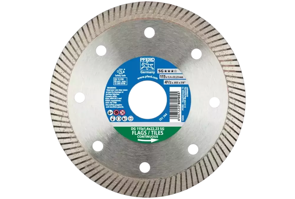 Diamentowa ściernica do przecinania DG FL 115 x 1,4 x 22,23 mm SG do cięcia glazury, wysoka jakość cięcia 1