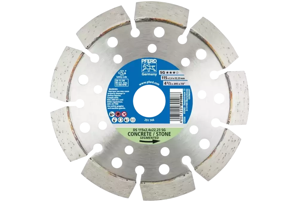 Diamentowa ściernica do przecinania DS 115 x 2,4 x 22,23 mm SG do szybkiego cięcia kamienia i betonu 1