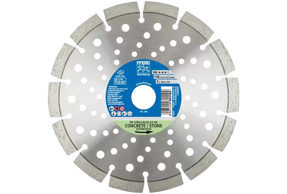 Diamentowa ściernica do przecinania DS 178 × 2,6 × 22,23 mm SG do szybkiego cięcia kamienia i betonu 1