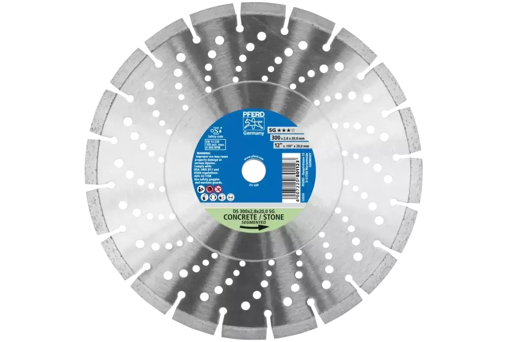 Diamentowa ściernica do przecinania DS 300 × 2,8 × 20,0 mm SG do szybkiego cięcia kamienia i betonu 1