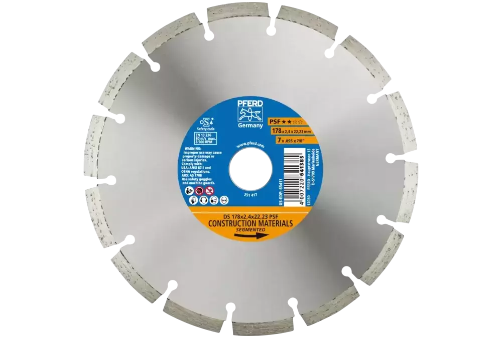 Diamentowa ściernica do przecinania DS 178 × 2,4 × 22,23 mm PSF do szybkiego cięcia kamienia i betonu 1