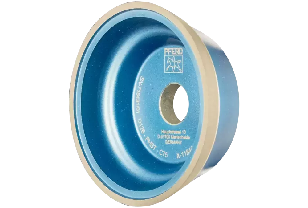 Diamentowa ściernica tarczowa z żywicy syntetycznej 11V9 PHST 178 mm D126 (średnia), szlif suchy 1