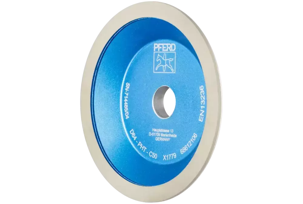 Diamentowa ściernica tarczowa z żywicy syntetycznej 12A2/45° PHT 230 mm D64 (drobna), szlif suchy 1