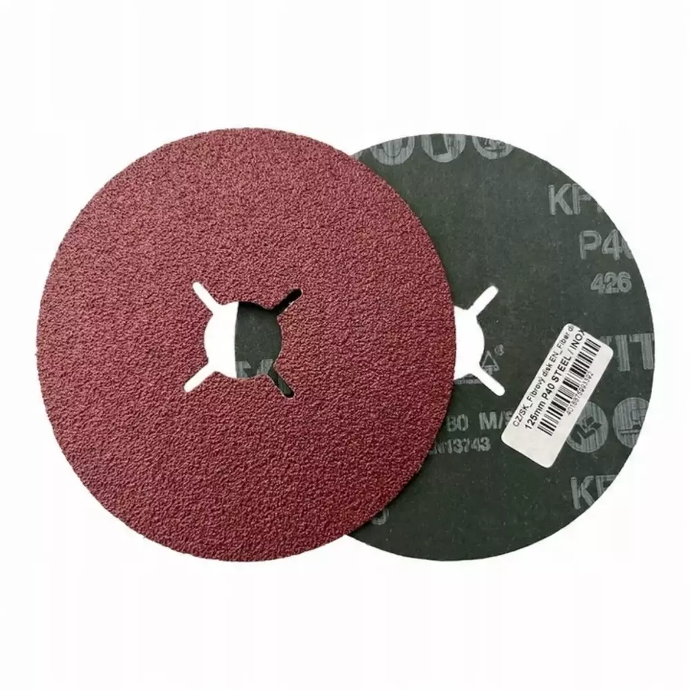 Krążek fibrowy do metalu S1 E KF708 125x22mm P40 promienisty Pferd 1