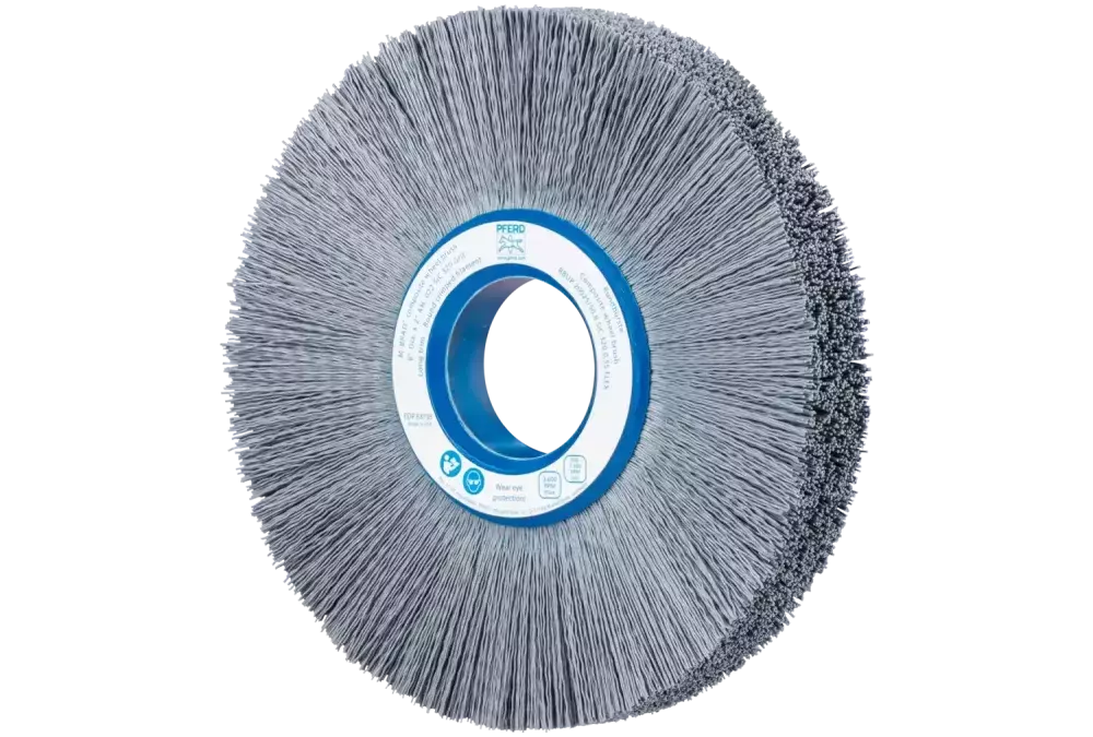 SZCZOTKI KOMPOZYTOWE tarczowe FLEX RBUP Ø 200 x 25 x 50,8 mm włókno SiC do otworu Ø 0,55 mm, ziarno 320, stacjonarne 1