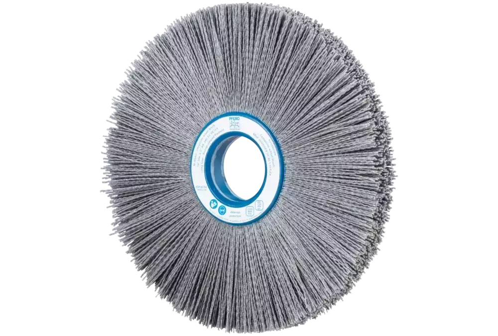 SZCZOTKI KOMPOZYTOWE tarczowe FLEX RBUP Ø 250 × 25 × 50,8 mm włókno SiC do otworu Ø 1,00 mm, ziarno 80, stacjonarne 1