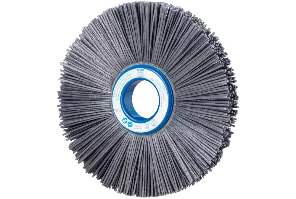 SZCZOTKI KOMPOZYTOWE tarczowe FLEX RBUP Ø 250 × 25 × 50,8 mm włókno SiC do otworu Ø 1,14 mm, ziarno 80, stacjonarne 1