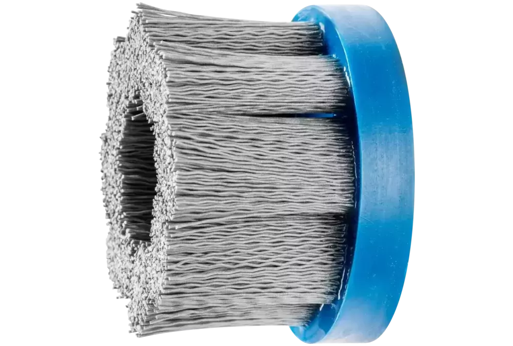 SZCZOTKI KOMPOZYTOWE talerzowe FLEX DBU Ø 76 × 22,2 mm włókno SiC do otworu Ø 0,55 mm, ziarno 320, stacjonarne 1