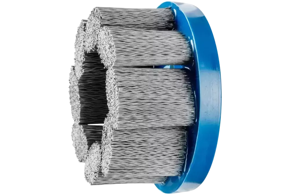 SZCZOTKI KOMPOZYTOWE talerzowe FLEX DBU Ø 100 x 22,2 mm włókno SiC do otworu Ø 0,55 mm, ziarno 320, stacjonarne 1