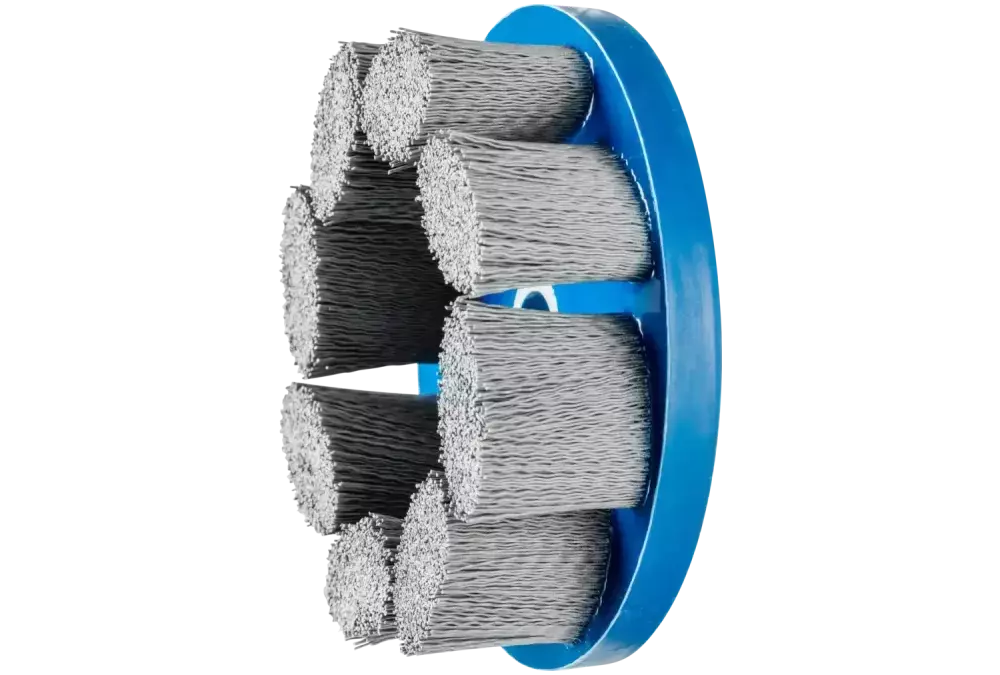 SZCZOTKI KOMPOZYTOWE talerzowe FLEX DBU Ø 150 × 22,2 mm włókno SiC do otworu Ø 0,55 mm, ziarno 320, stacjonarne 1