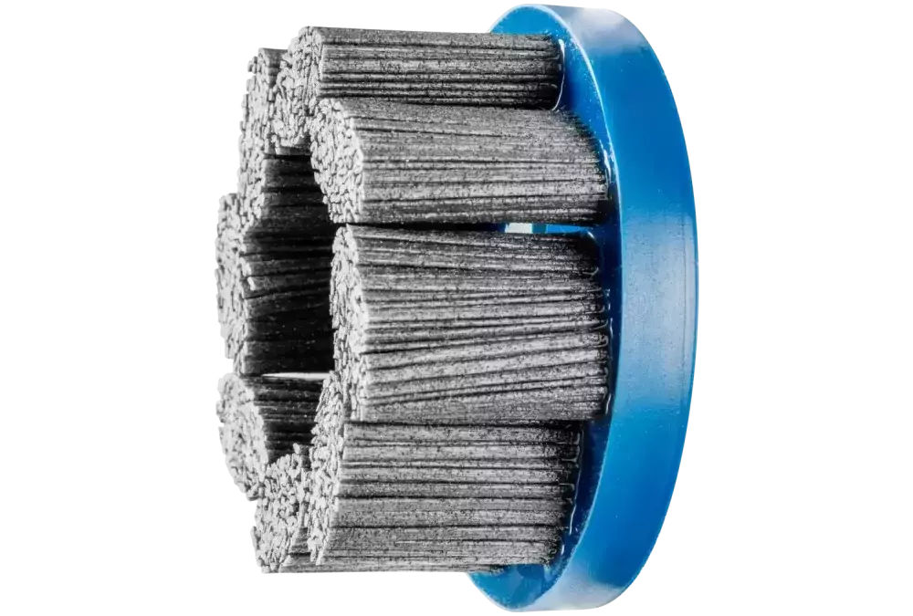 SZCZOTKI KOMPOZYTOWE talerzowe FLEX DBU Ø 100 x 22,2 mm włókno SiC do otworu Ø 1,14 mm, ziarno 80, stacjonarne 1
