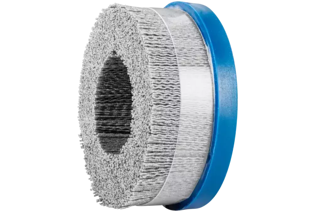 SZCZOTKI KOMPOZYTOWE talerzowe DBUR Ø 125 × 22,2 mm włókno SiC do otworu Ø 1,10 mm, ziarno 80, stacjonarne 1