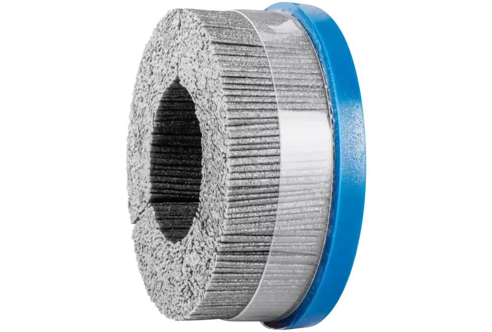 SZCZOTKI KOMPOZYTOWE talerzowe DBUR Ø 125 × 22,2 mm włókno SiC do otworu Ø 1,14 mm, ziarno 80, stacjonarne 1