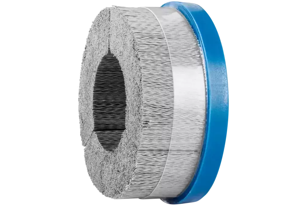 SZCZOTKI KOMPOZYTOWE talerzowe DBUR Ø 125 × 22,2 mm włókno SiC do otworu Ø 0,55 mm, ziarno 320, stacjonarne 1