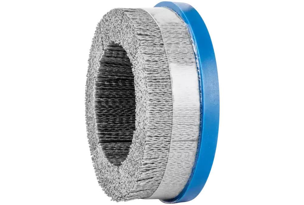 SZCZOTKI KOMPOZYTOWE talerzowe DBUR Ø 150 × 22,2 mm włókno SiC do otworu Ø 1,10 mm, ziarno 80, stacjonarne 1