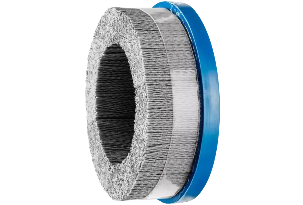 SZCZOTKI KOMPOZYTOWE talerzowe DBUR Ø 150 × 22,2 mm włókno SiC do otworu Ø 1,10 mm, ziarno 120, stacjonarne 1