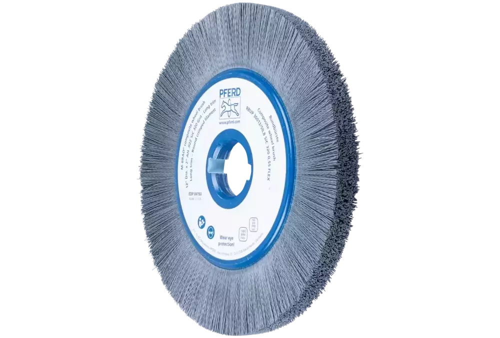 SZCZOTKI KOMPOZYTOWE tarczowe FLEX RBUP Ø 300 × 13 × 50,8 mm włókno SiC do otworu Ø 0,55 mm, ziarno 320, stacjonarne 1