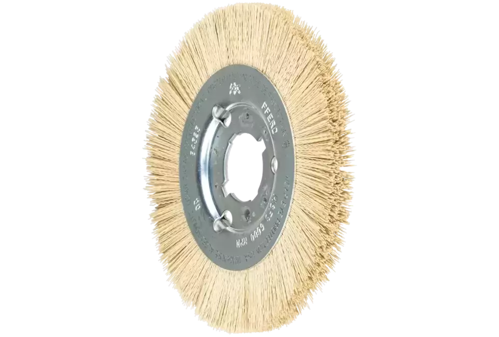 Szczotka tarczowa wąska niepleciona RBU Ø150 × 12 × 31,75 mm otwór, włókno diamentowe Ø0,35 mm ziarno 600 1