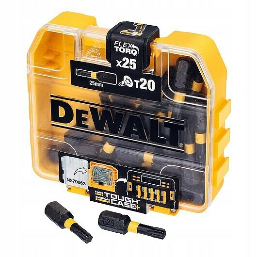 Zestaw końcówek udarowych 25 szt. TX20/25mm, 1/4" IMPACT Dewalt DT70557T 1
