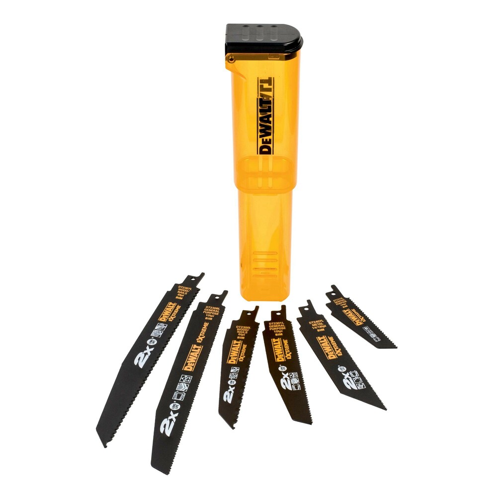 Zestaw 6 szt. różnych brzeszczotów bagnetowych Extreme do piły szablastej DeWalt DT2440L 1