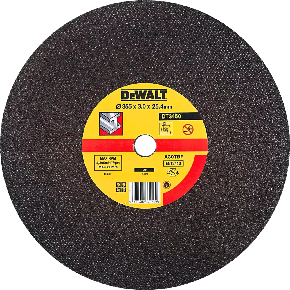 Tarcza do cięcia metalu 355x3x25,4 A30TBF płaska DeWALT DT3450 1