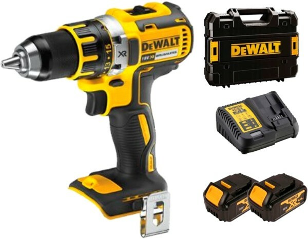 Wiertarko-wkrętarka XR 18V 2x4,0Ah Li-Ion + walizka + ładowarka DeWALT DCD790M2 1