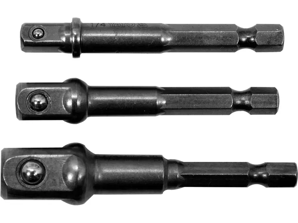 Zestaw adapterów HEX  1/4", 3/8", 1/2" YATO 1
