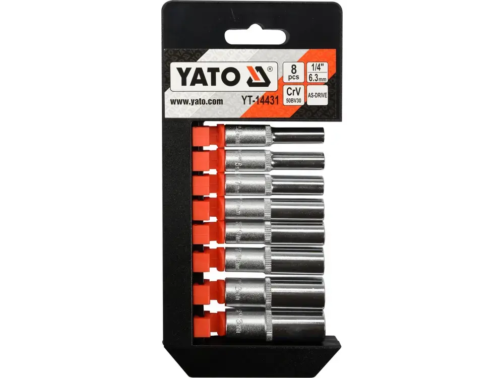 Zestaw nasadek długich 1/4" 8szt YATO 1