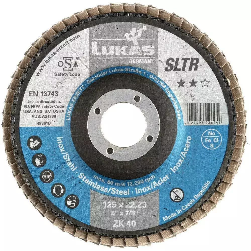 Lamelka tarcza listkowa ø125 gr. 40 LUKAs 1