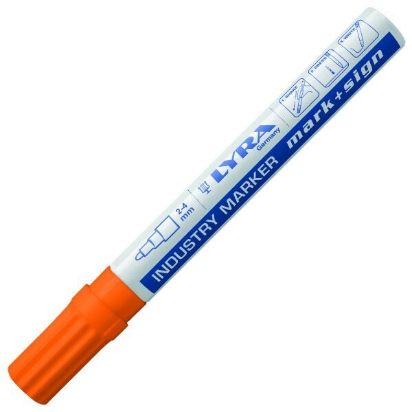 Marker lakierowy 790 Lyra Industry, 2-4mm, pomarańczowy 1