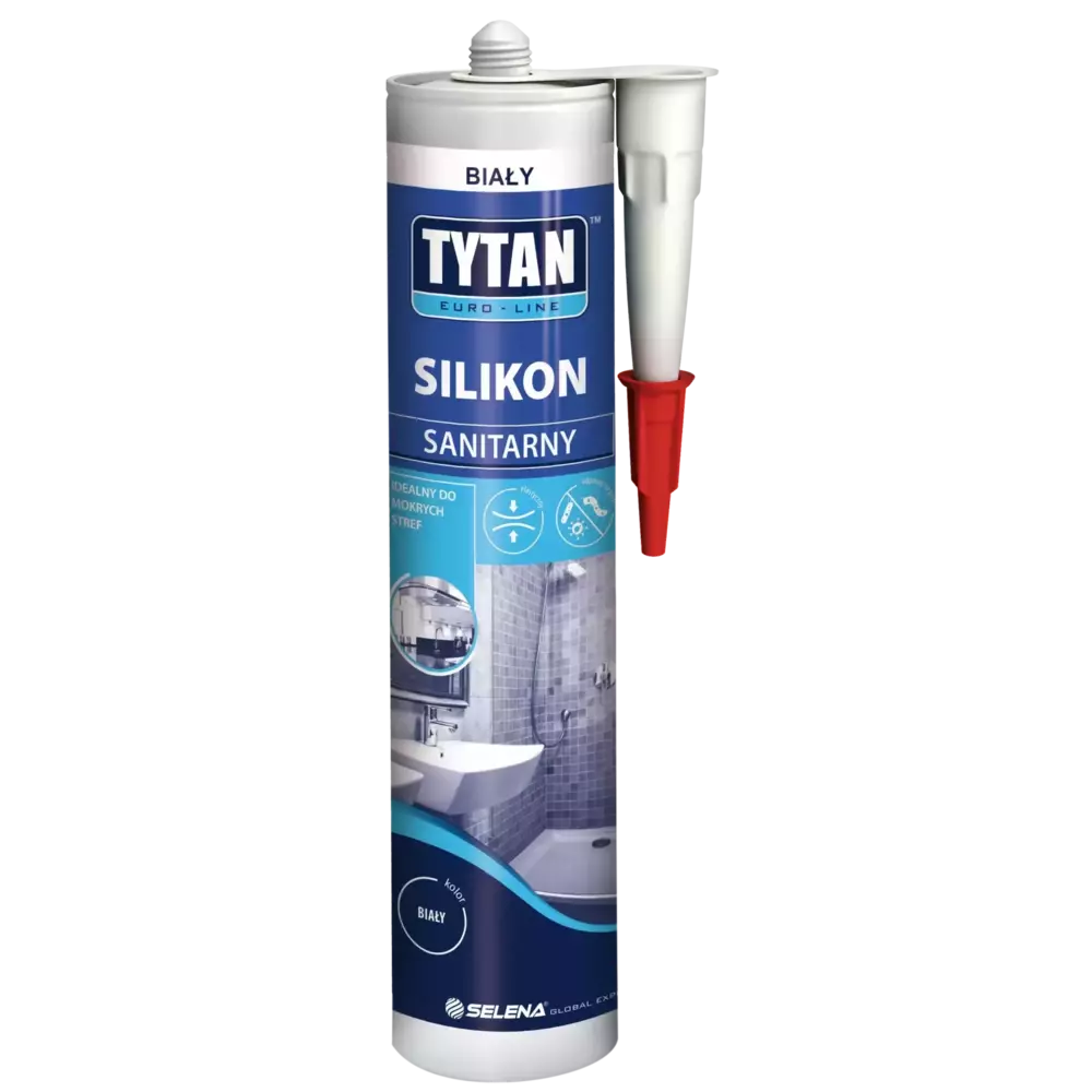 Sanitarny silikonbiały 280ml TYTAN EURO-LINE 1